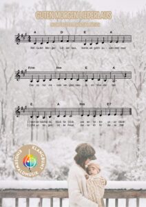 Kunststücke von Klangbunt - Noten für das Lied: "Guten Morgen, Liederlaus" von Franziska Näther, Klangbunt Kinderwaldmusik Musikschule Göttingen