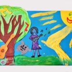 Buntes Kinderbild aus der musikalischen Früherziehung in Göttingen – Gemalte Klänge.
